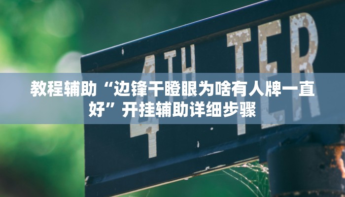 教程辅助“边锋干瞪眼为啥有人牌一直好”开挂辅助详细步骤 教程辅助“边锋干瞪眼为啥有人牌一直好”开挂辅助详细步骤