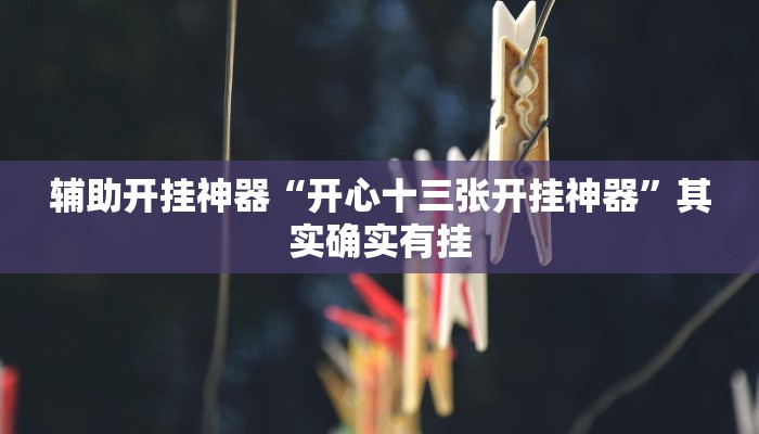 辅助开挂神器“开心十三张开挂神器”其实确实有挂 辅助开挂神器“开心十三张开挂神器”其实确实有挂