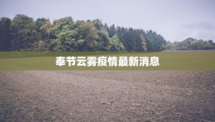 奉节云雾疫情最新消息
