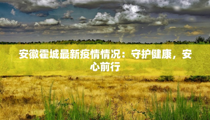 安徽霍城最新疫情情况：守护健康，安心前行